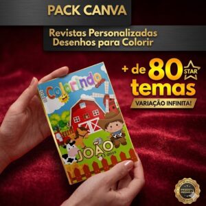 Pack Canva Revistas Personalizadas Desenhos para Colorir